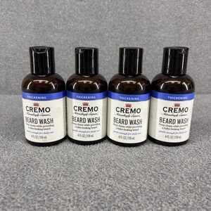 4x CREMO Thickening Beard Wash Astonishingly Superior 4 oz each